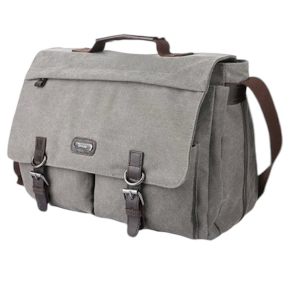 OXA Men's Gray‎ Military Satchel Messenger Bag NWOT
